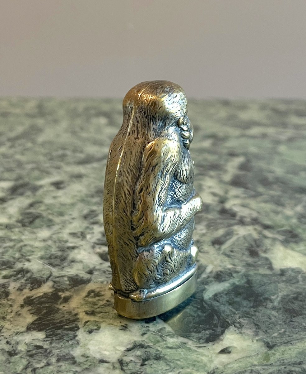 Pyrogène boite à allumettes représentant un singe fin XIXème-photo-2