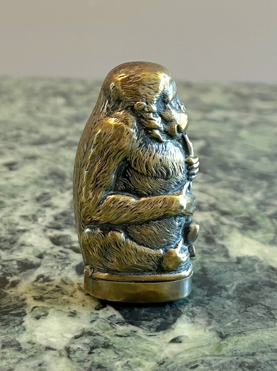 Pyrogène boite à allumettes représentant un singe fin XIXème-photo-3