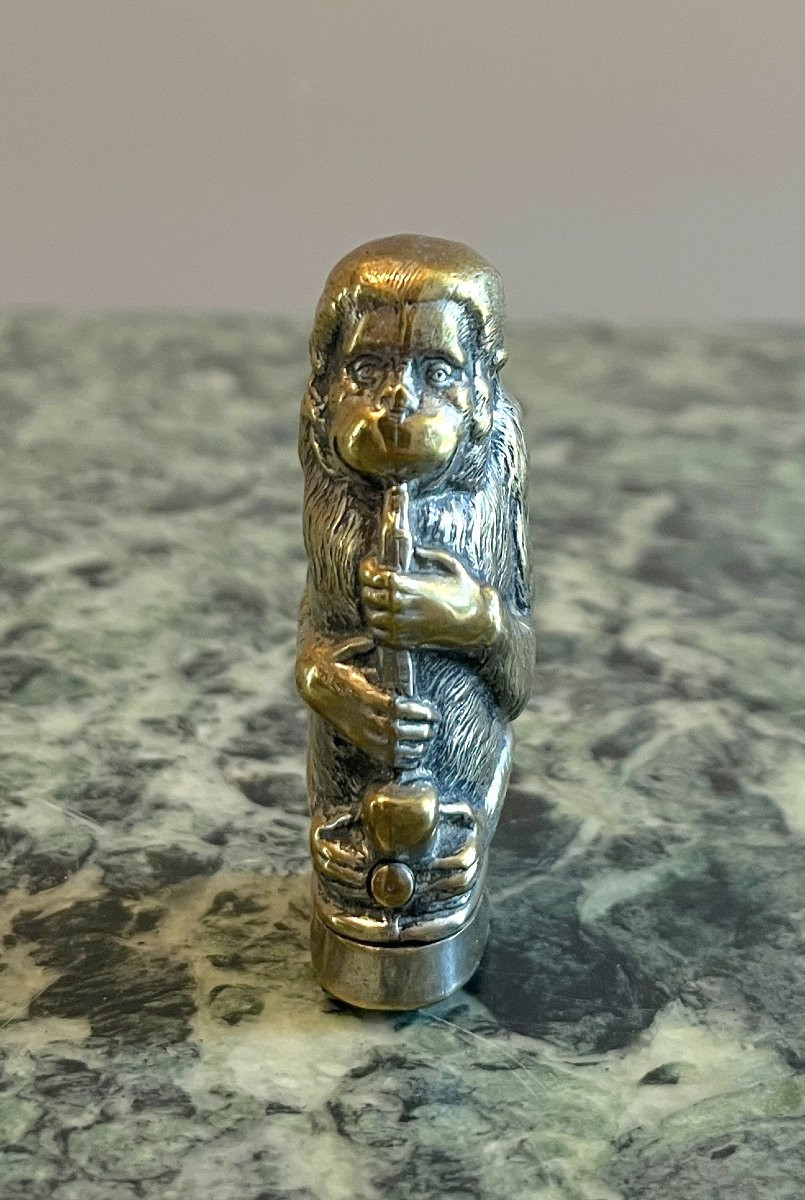 Pyrogène boite à allumettes représentant un singe fin XIXème-photo-4