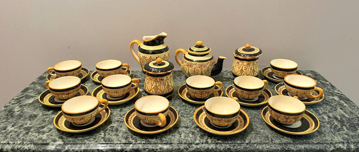 Henriot Quimper Art Deco Coffee/tea Service-photo-2