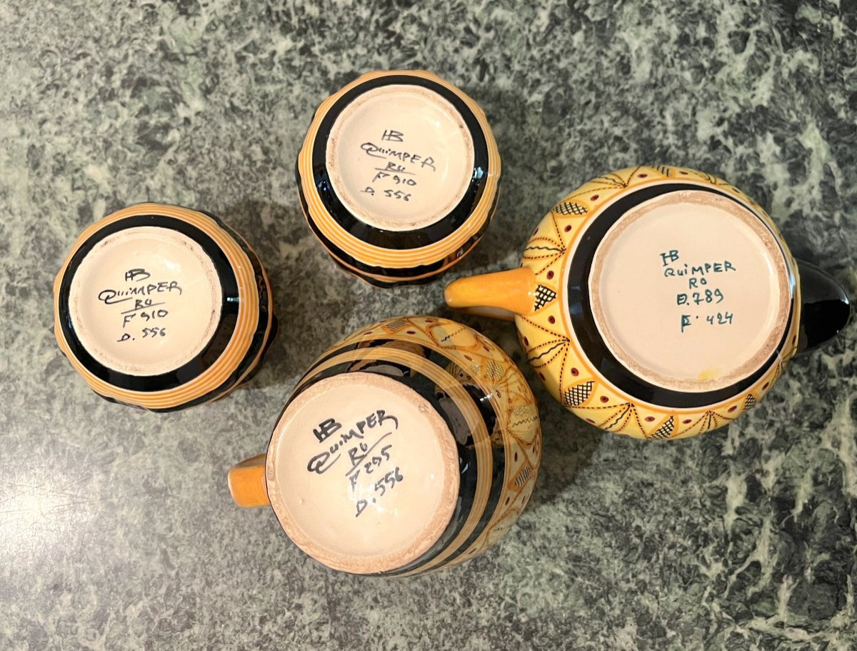 Henriot Quimper Art Deco Coffee/tea Service-photo-4