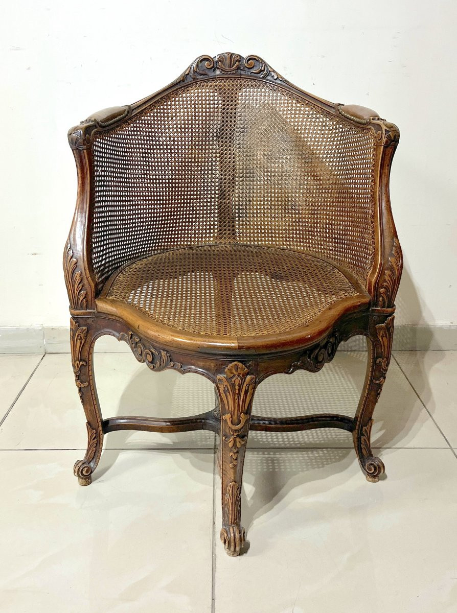 Fauteuil de bureau style LXV, XIXème siècle-photo-4