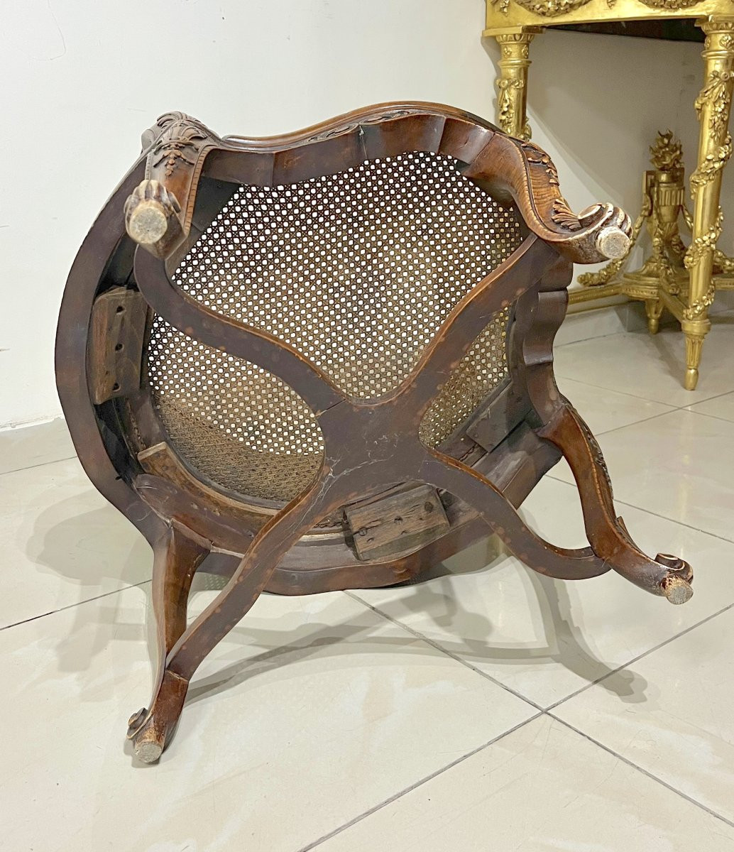 Fauteuil de bureau style LXV, XIXème siècle-photo-8