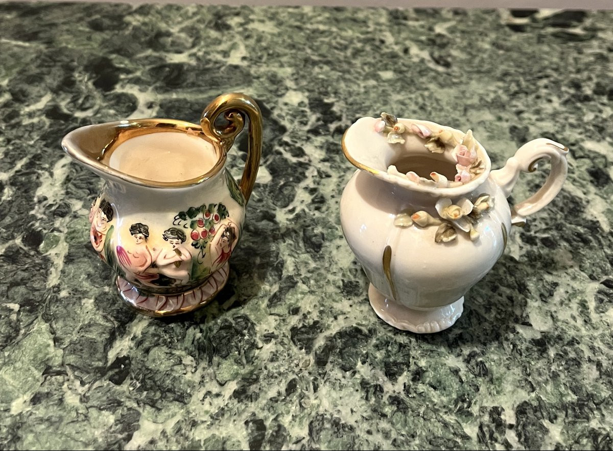 Capodimonté 2 Porcelain Milk Jugs-photo-4