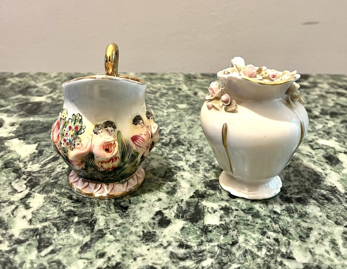 Capodimonté 2 Porcelain Milk Jugs-photo-1