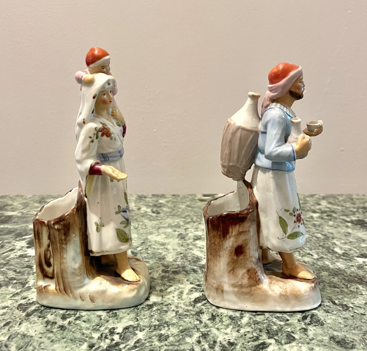 Pair Of 19th-century Porcelain Lighters-photo-3