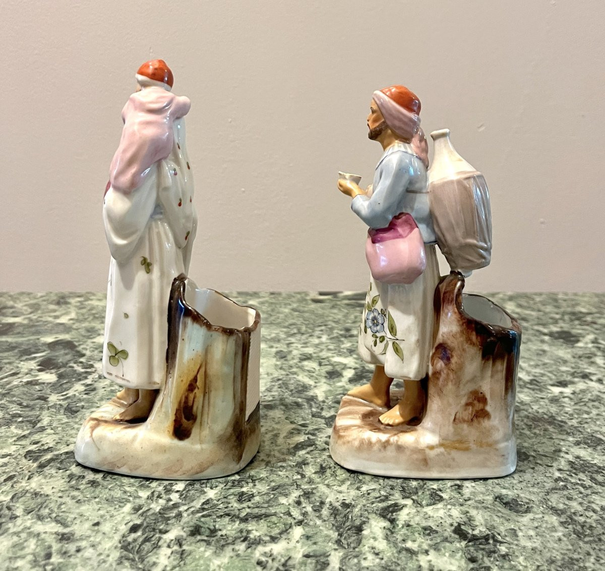 Pair Of 19th-century Porcelain Lighters-photo-3