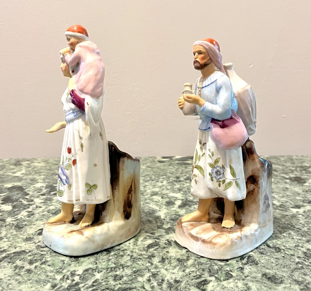 Pair Of 19th-century Porcelain Lighters-photo-4