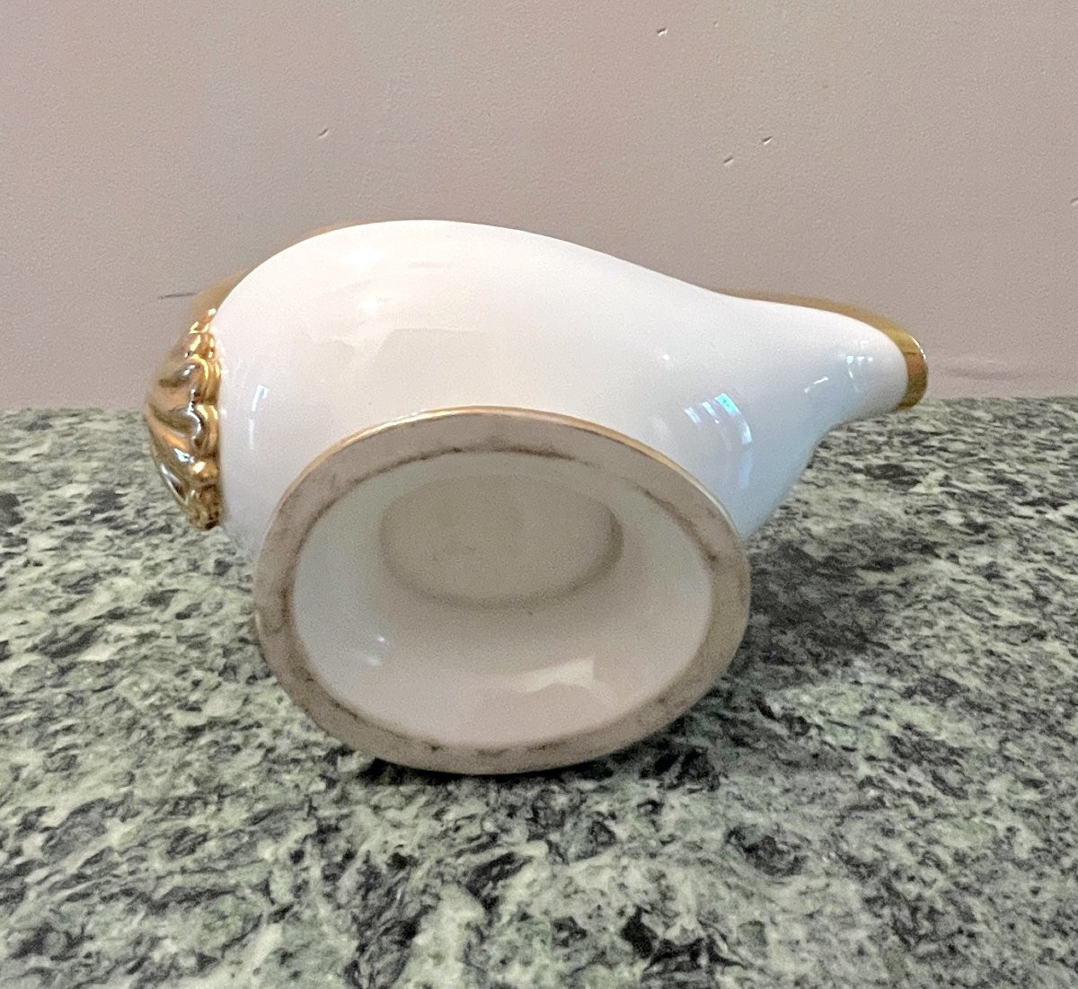 Early 19th Century Paris Porcelain Gravy Boat-photo-6