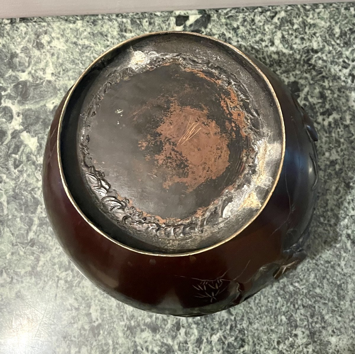 Cache pot bronze Japon XIXème-photo-7