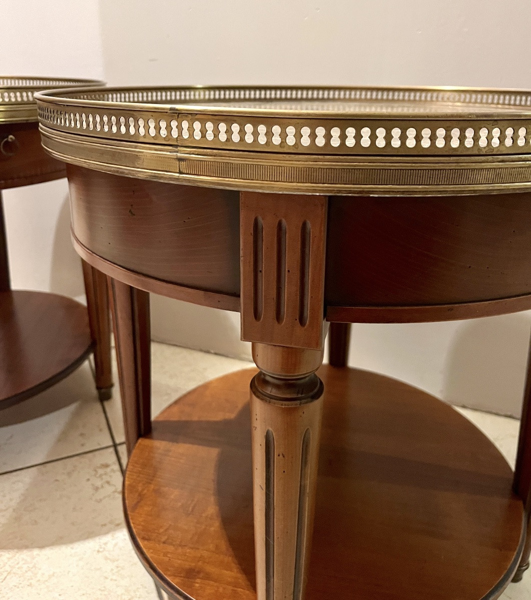 Paire de guéridons bouillotte de style LXVI-photo-8