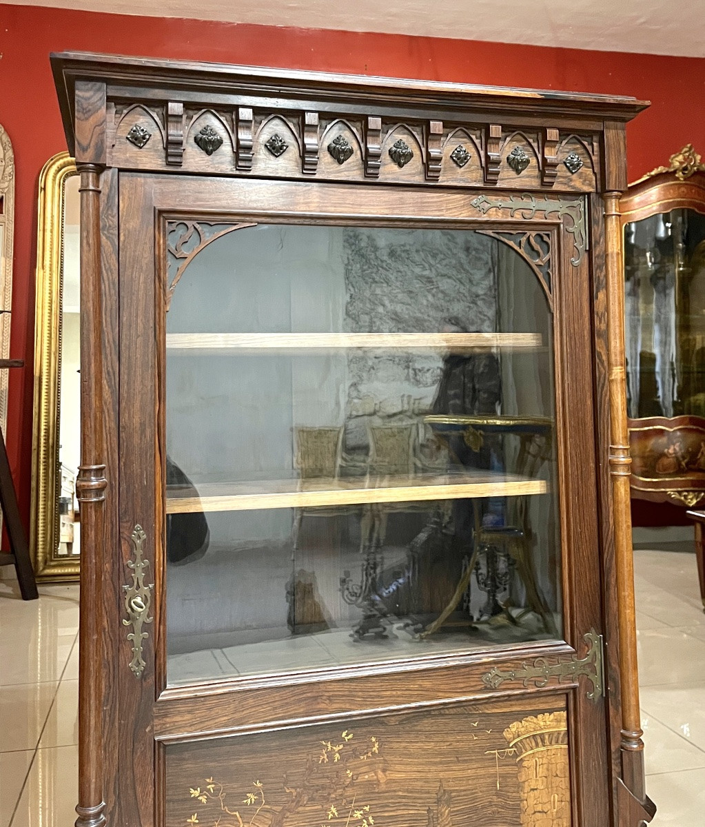 Vitrine Art Nouveau style Médiéval XIXeme-photo-1