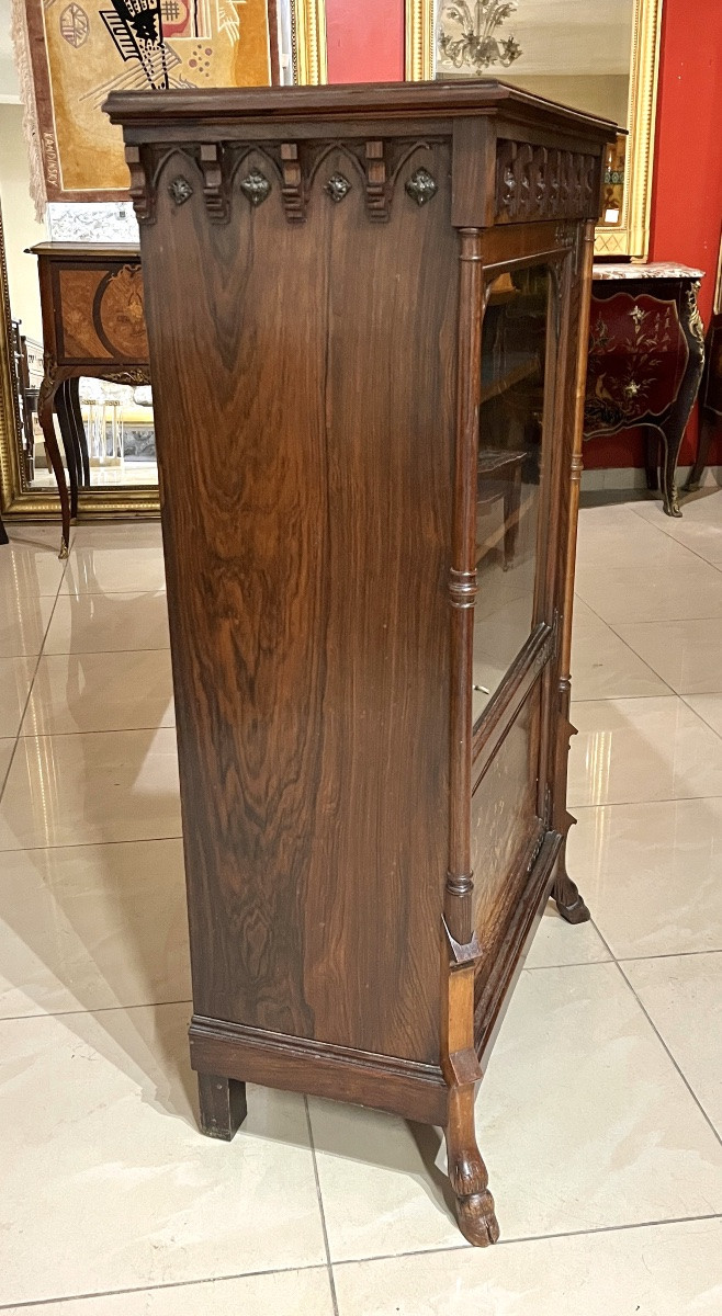 Vitrine Art Nouveau style Médiéval XIXeme-photo-4