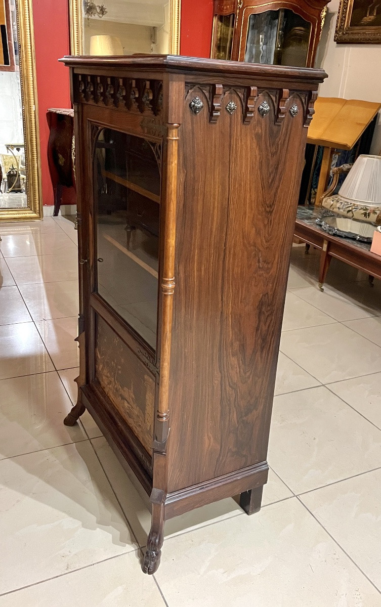 Vitrine Art Nouveau style Médiéval XIXeme-photo-6