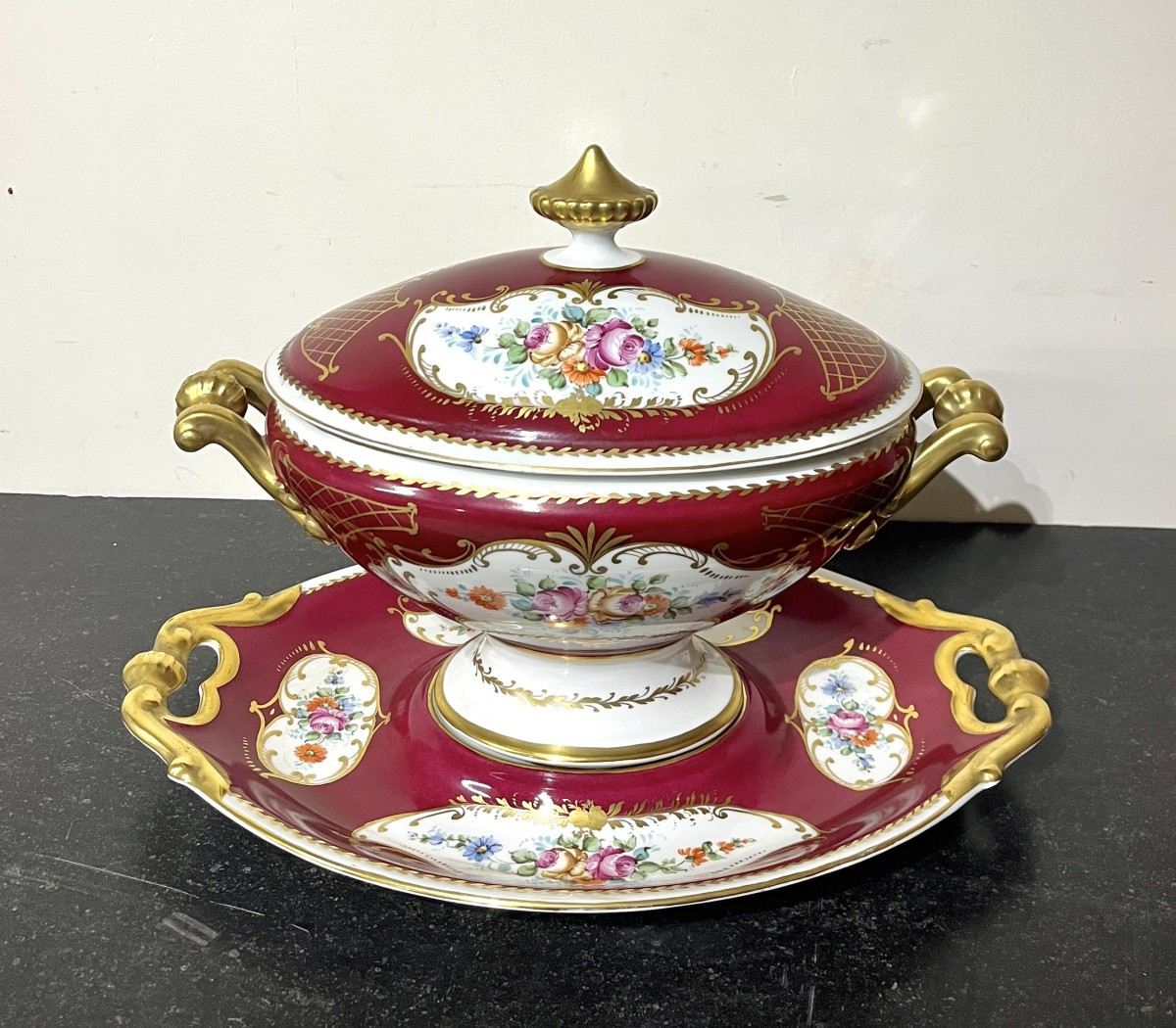 Limoges Porcelain Tureen And Stand