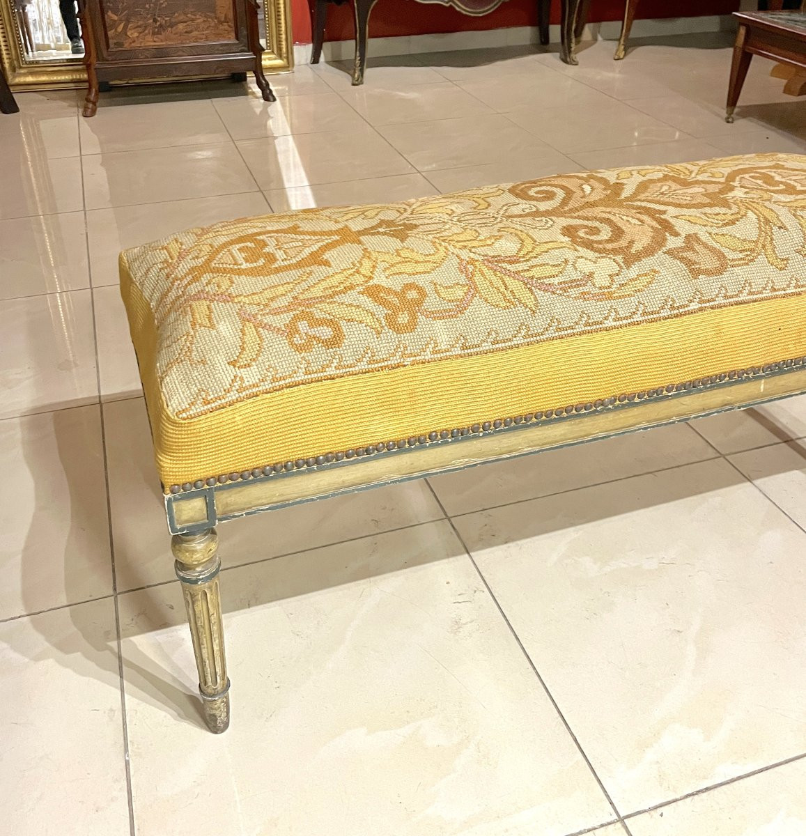 Banquette ou bout de lit de style LXVI-photo-2