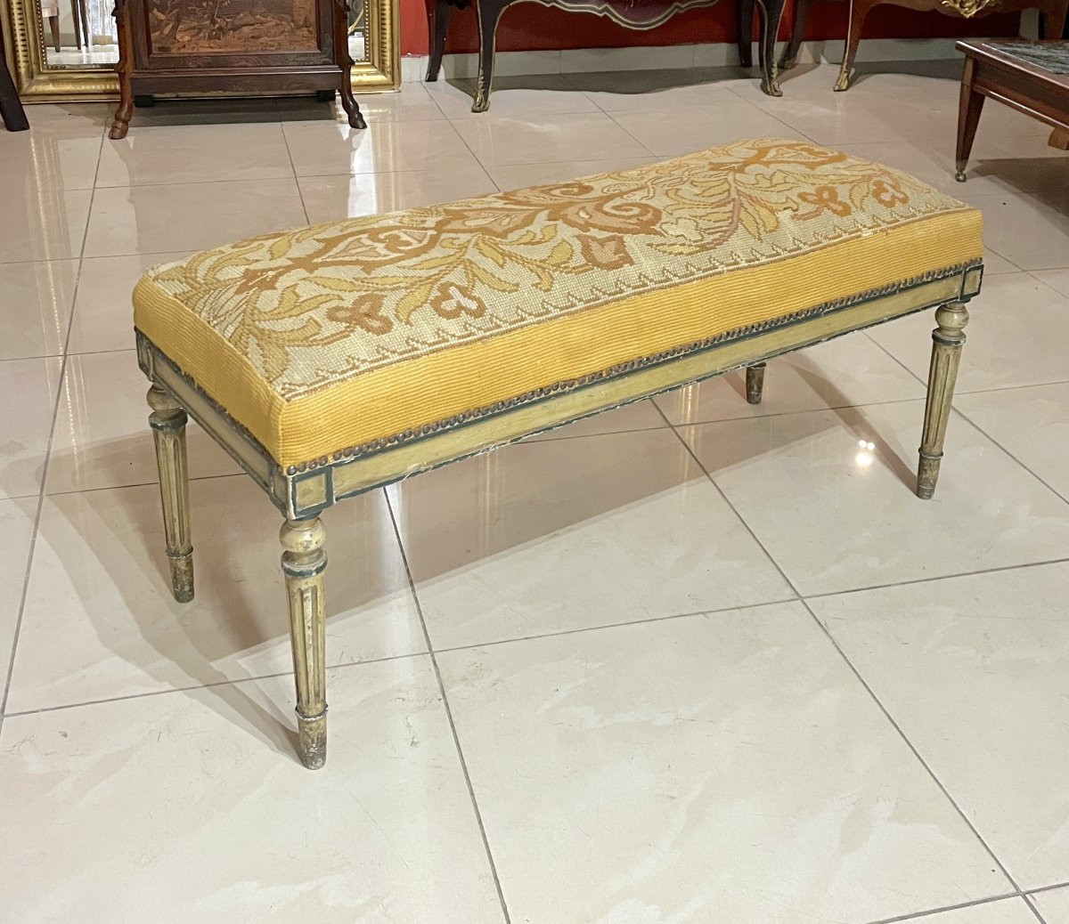 Banquette ou bout de lit de style LXVI-photo-4