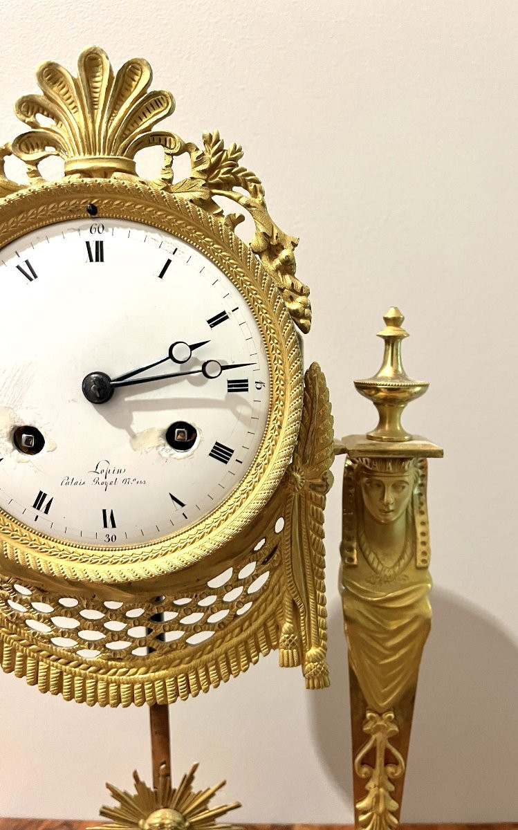 Portico Clock "return From Egypt" Empire Period-photo-2