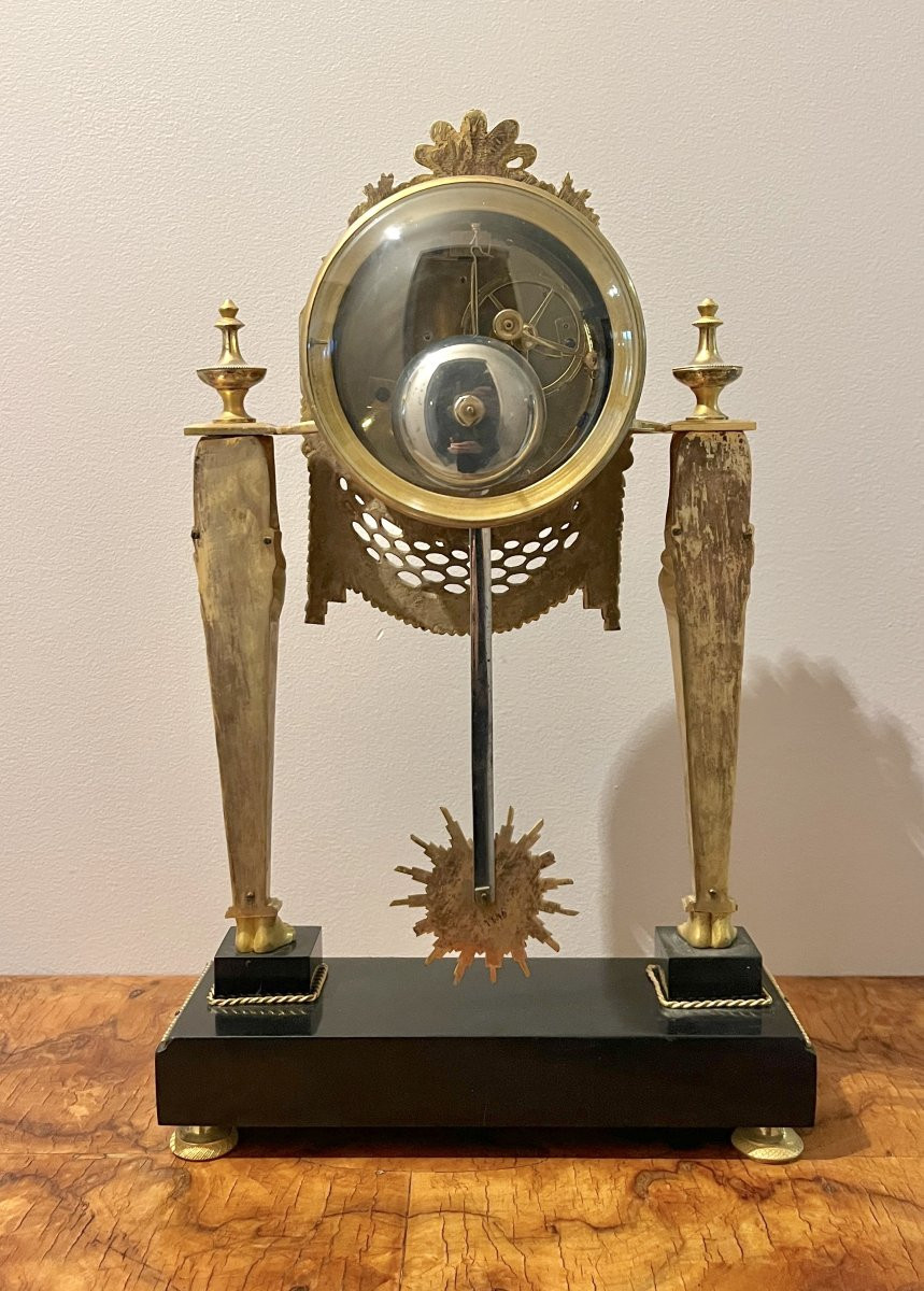 Portico Clock "return From Egypt" Empire Period-photo-5