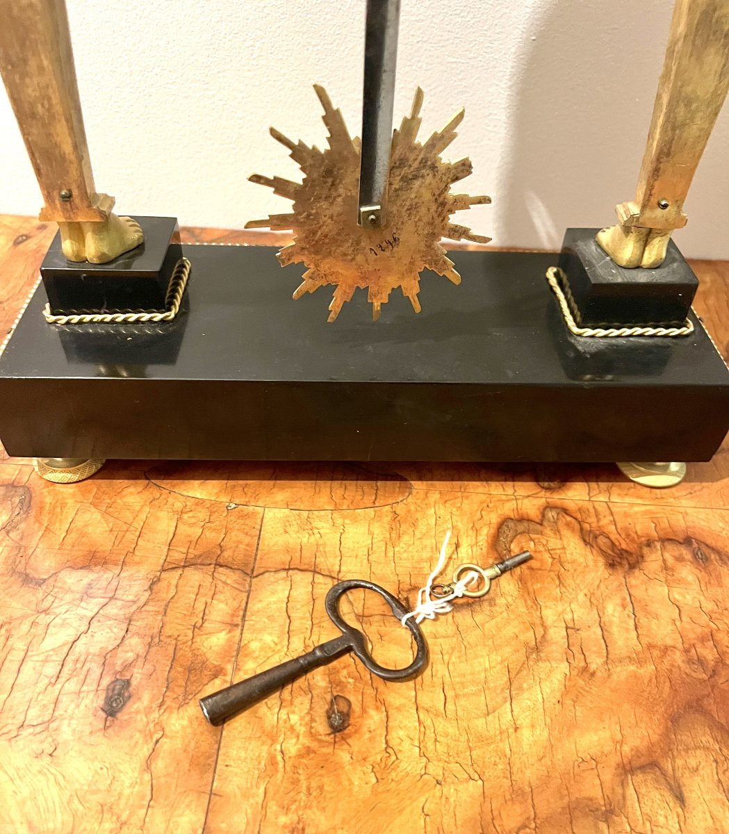 Portico Clock "return From Egypt" Empire Period-photo-7