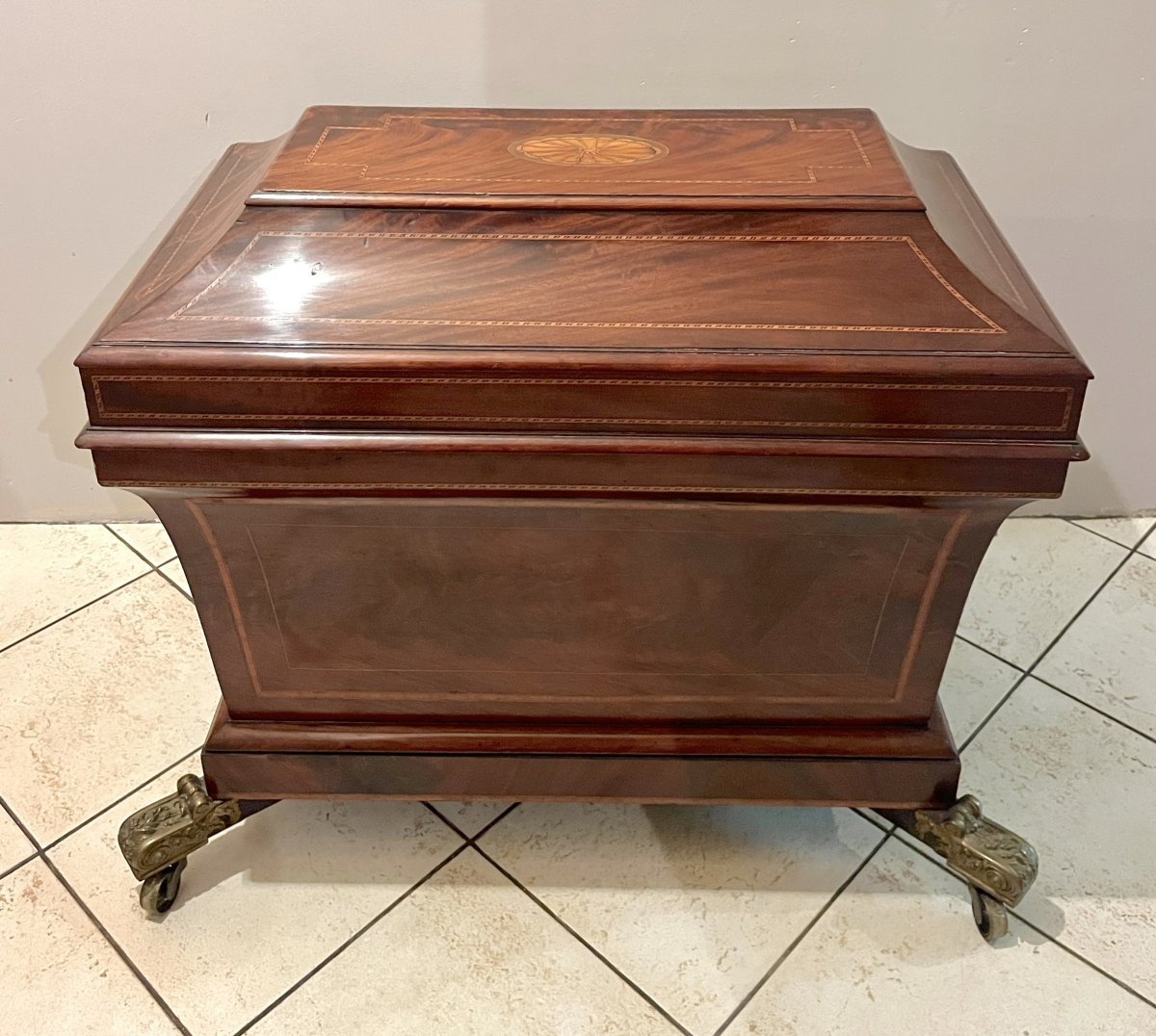 Regency Style 19th Century Bar Chest-photo-4