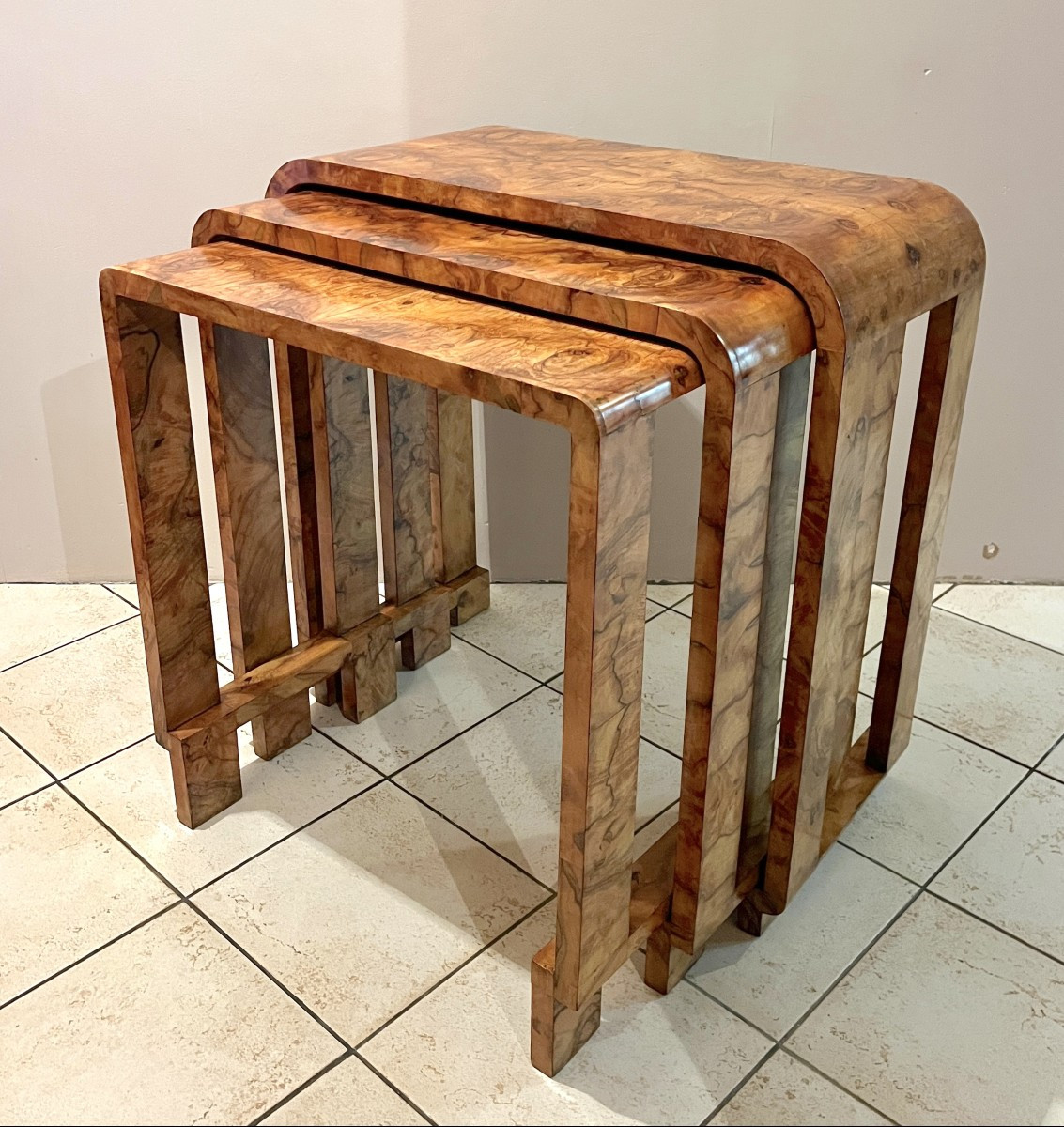 Art Deco Style Nesting Console Table