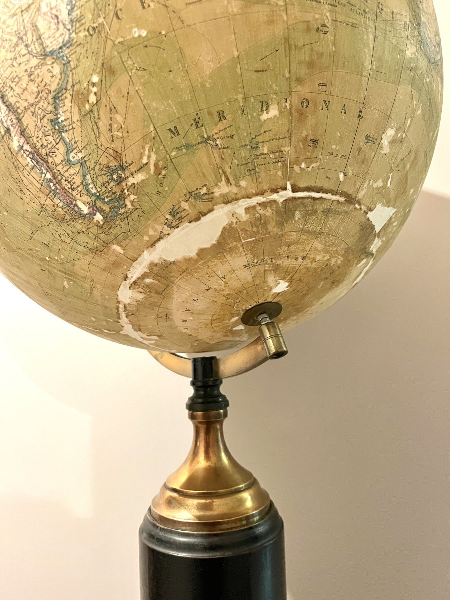 Large Terrestrial Globe By Emile Bertaux-photo-2