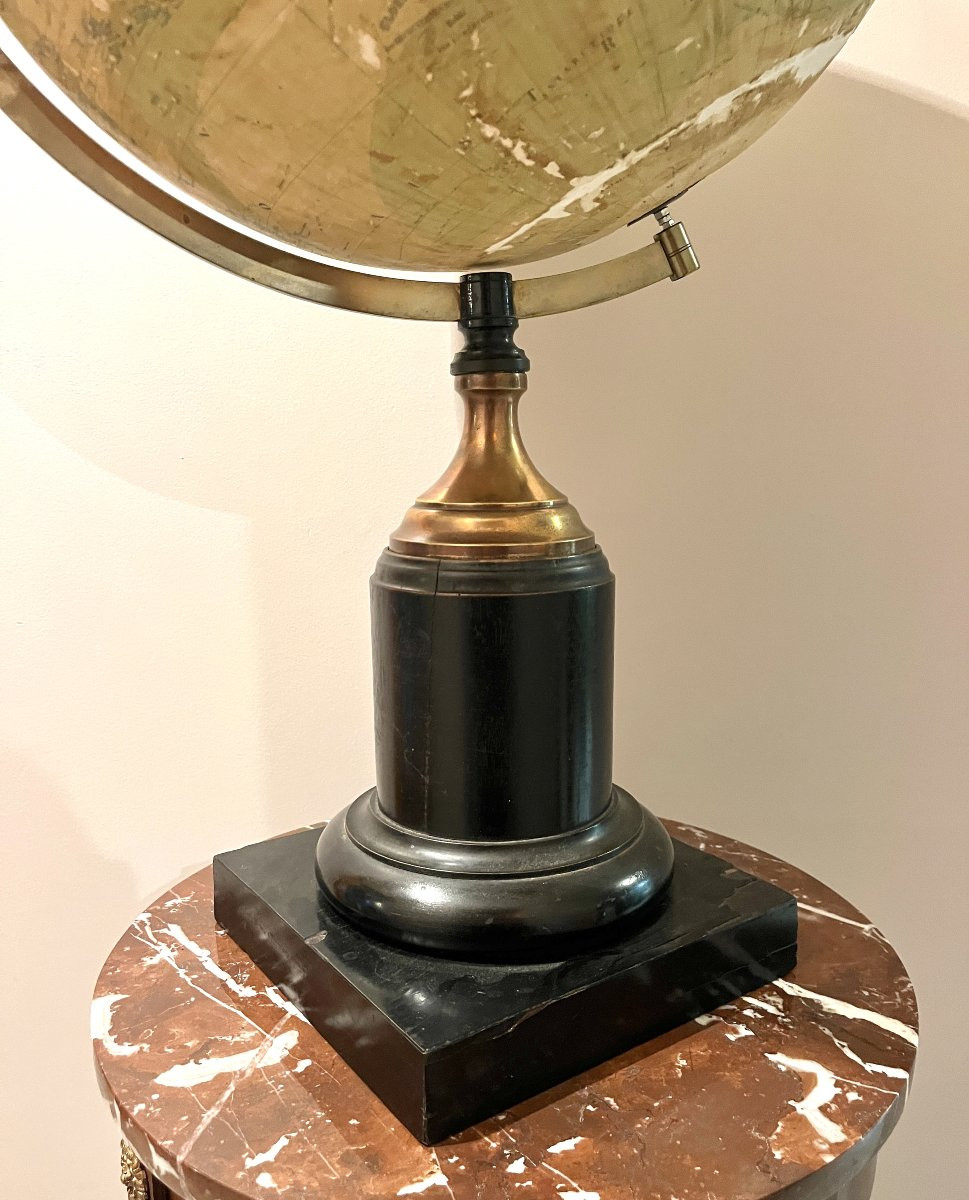 Large Terrestrial Globe By Emile Bertaux-photo-4