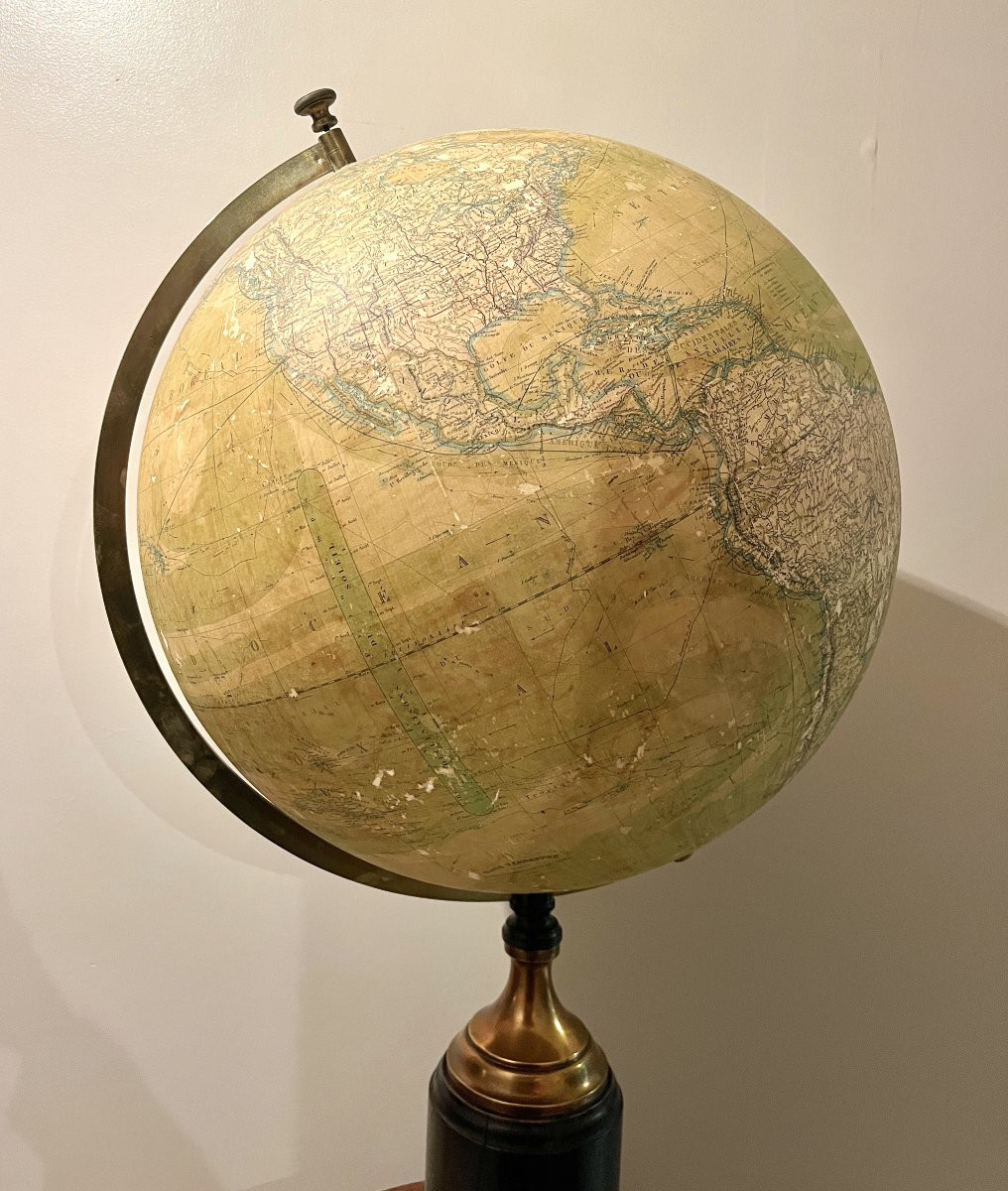 Large Terrestrial Globe By Emile Bertaux-photo-5