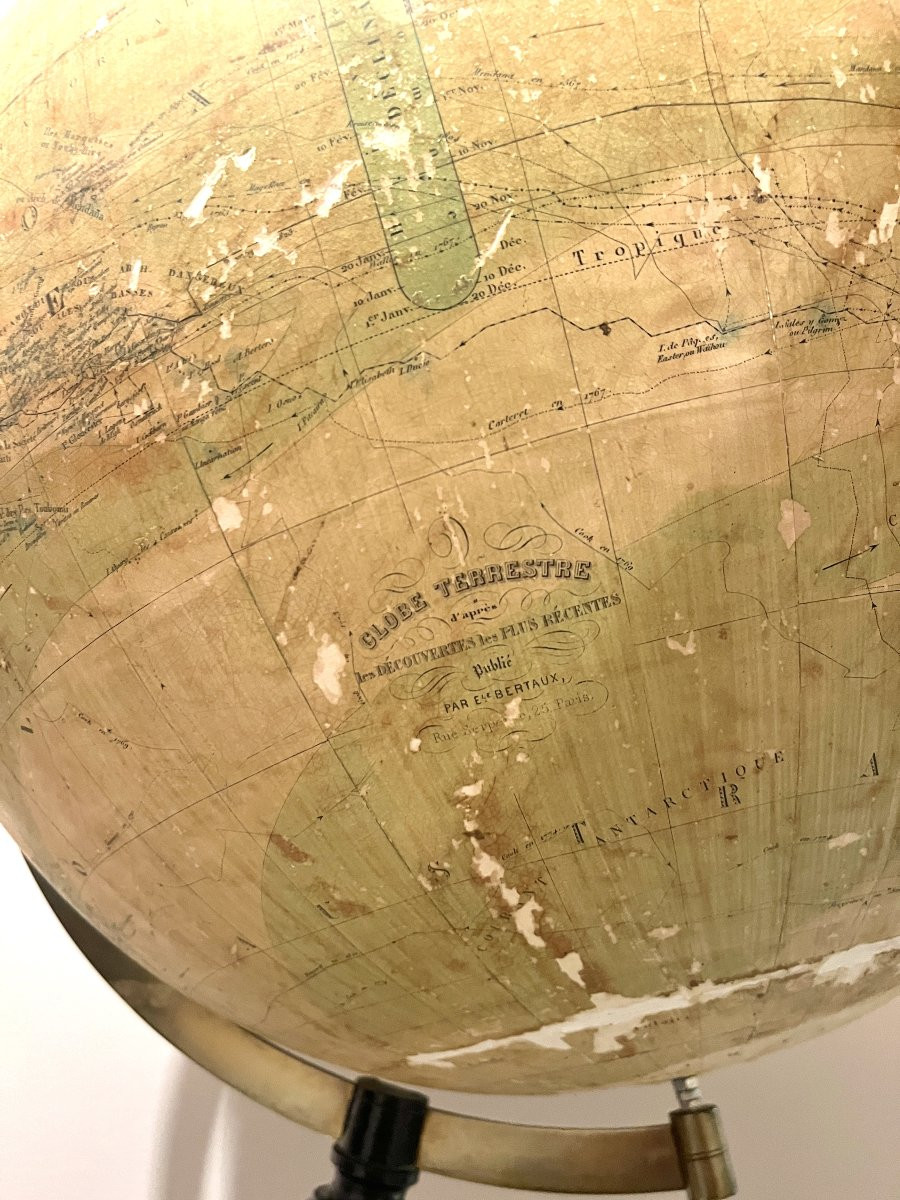 Large Terrestrial Globe By Emile Bertaux-photo-7