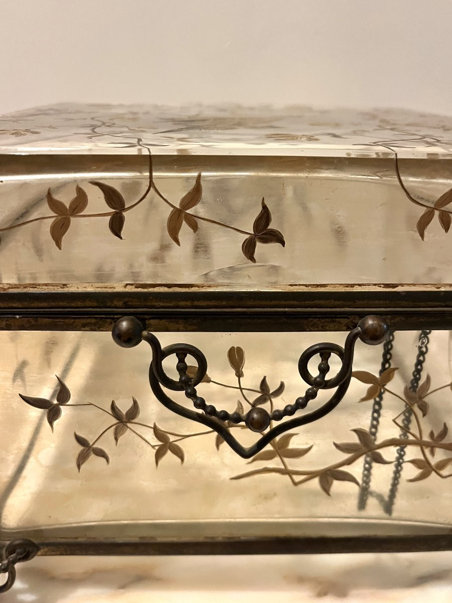 Important coffret en cristal de bohème gravé-photo-3