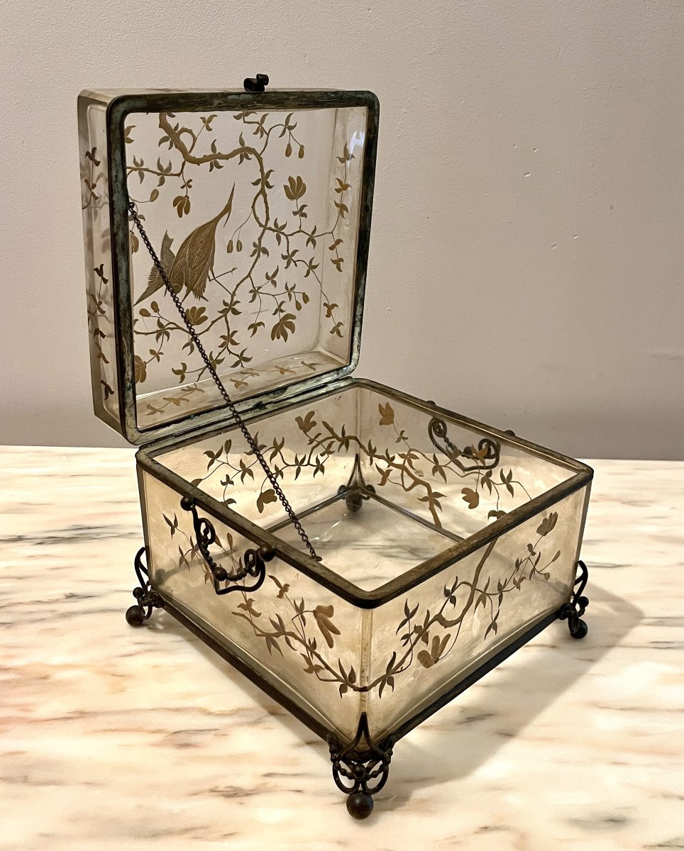 Important coffret en cristal de bohème gravé-photo-8