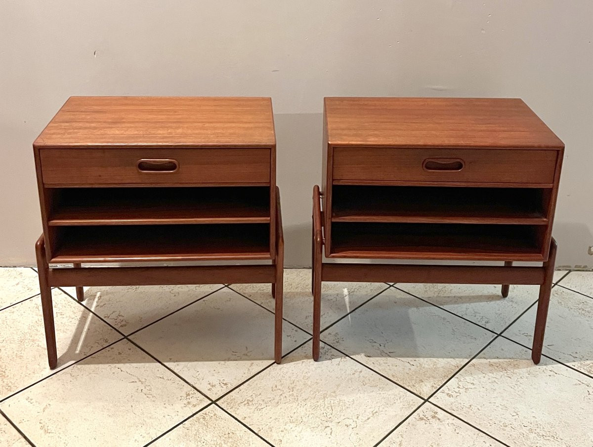 Pair Of Scandinavian Bedside Tables From The 1970s-photo-3