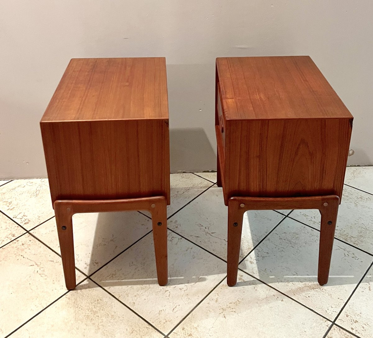 Pair Of Scandinavian Bedside Tables From The 1970s-photo-4