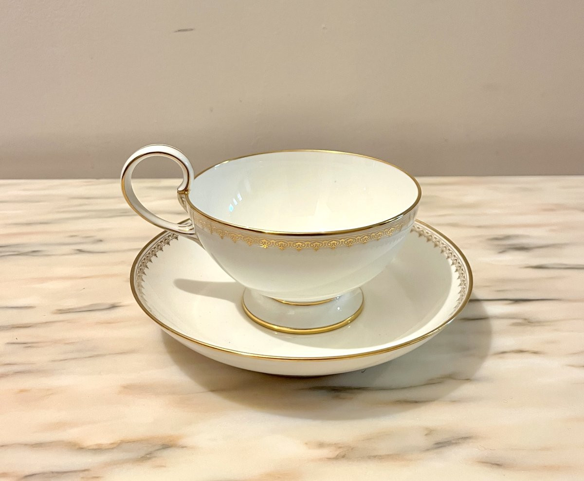 Grande tasse à chocolat porcelaine Sèvres fin XIXème-photo-3