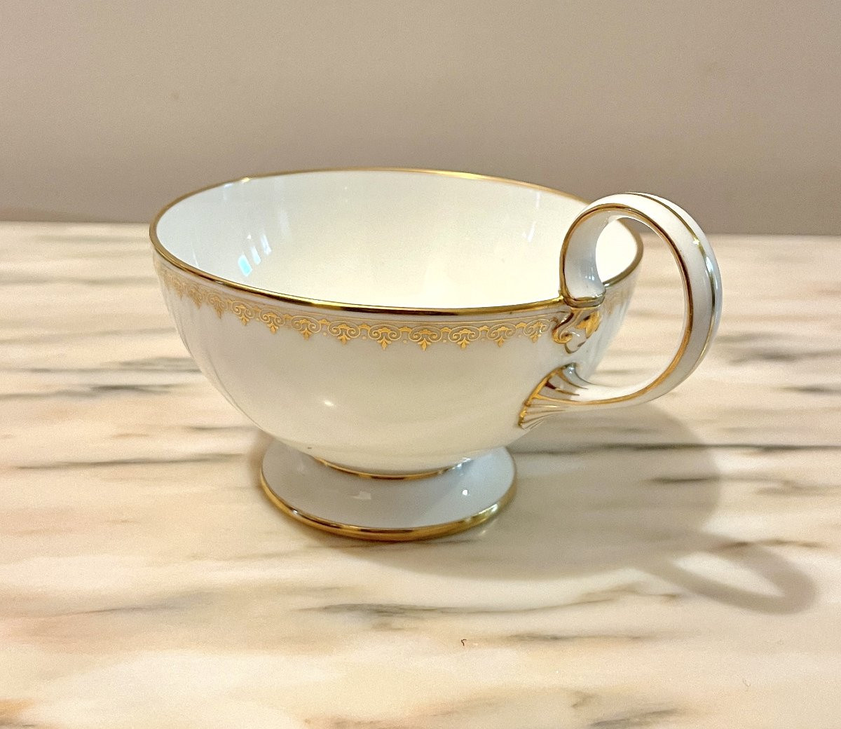 Grande tasse à chocolat porcelaine Sèvres fin XIXème-photo-3