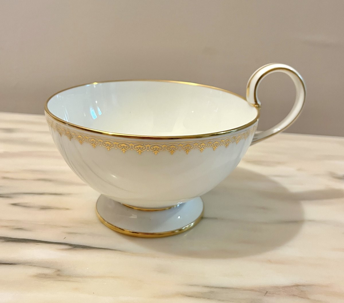 Grande tasse à chocolat porcelaine Sèvres fin XIXème-photo-5