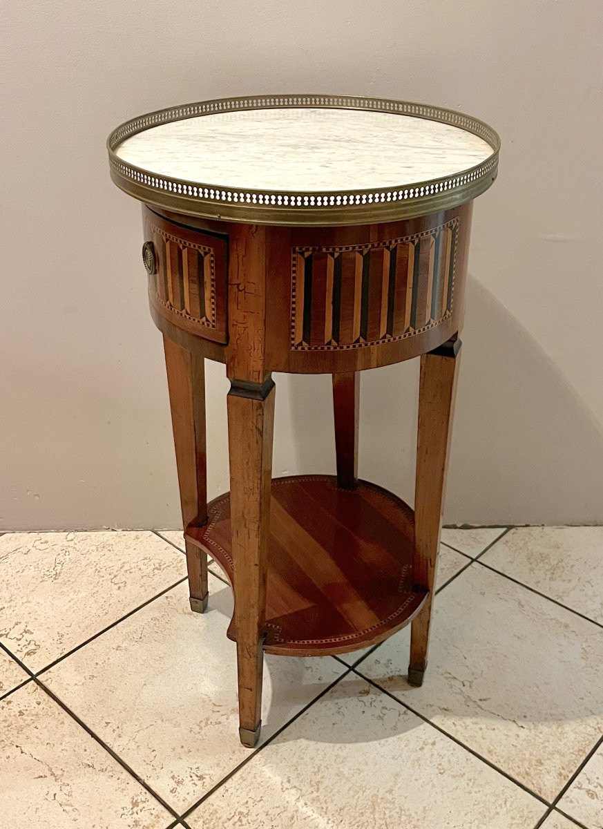 Table de salon marqueterie fin XVIIIème-photo-2