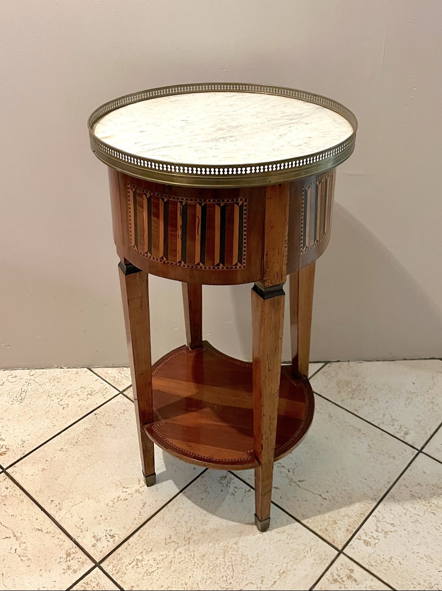 Table de salon marqueterie fin XVIIIème-photo-4