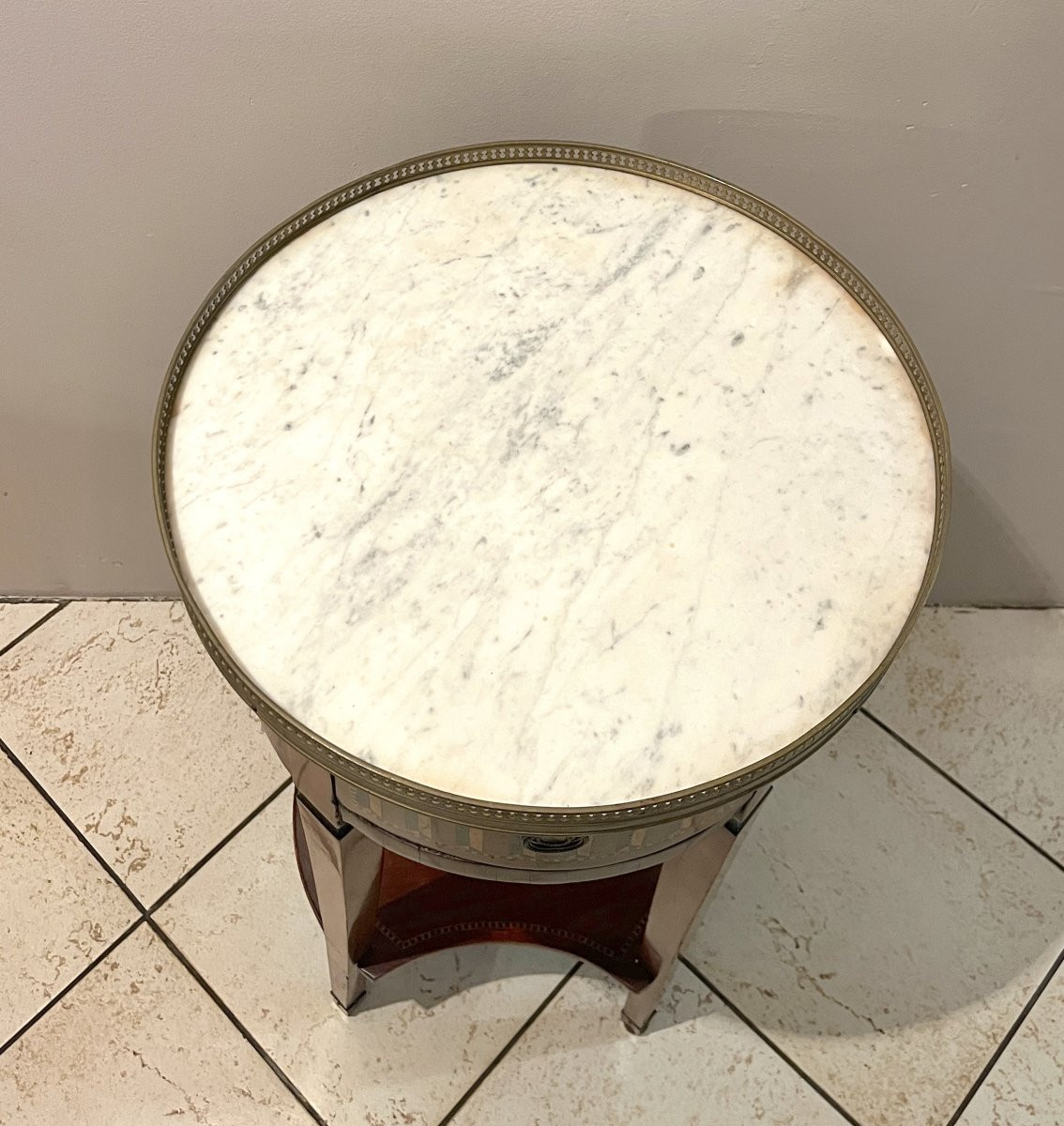 Table de salon marqueterie fin XVIIIème-photo-2