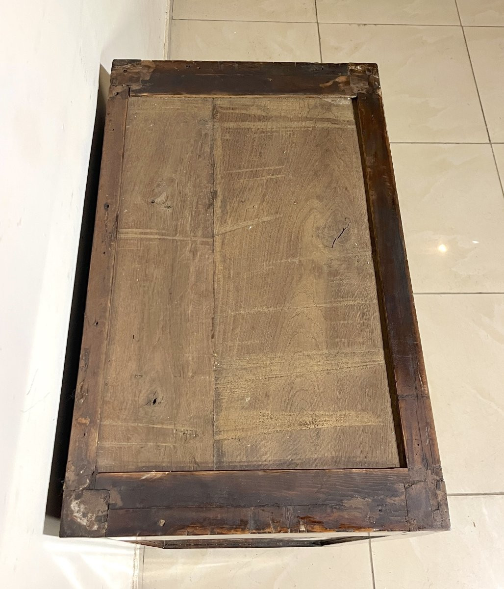 Petite commode en marqueterie époque Louis XVI, XVIIIème siècle-photo-7