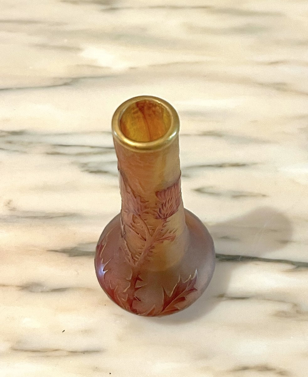 Small Daum Nancy Art Nouveau Vase-photo-5