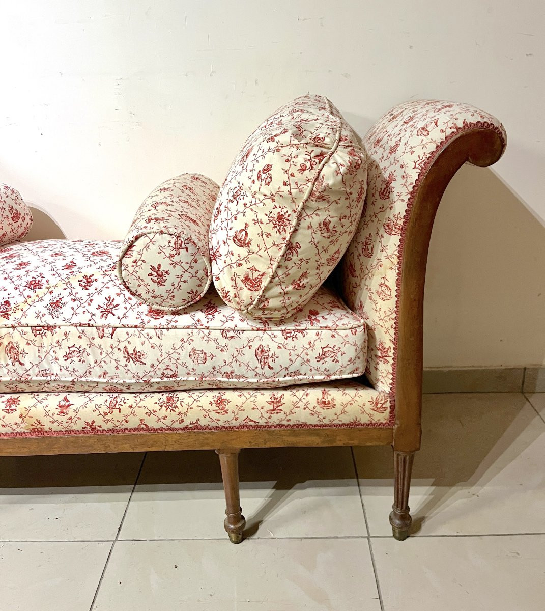 Méridienne - Banquette de repos style LXVI XIXème-photo-3