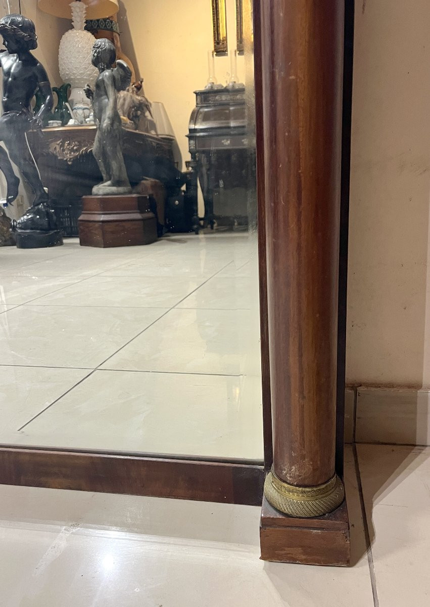 Important miroir à fronton de style Empire-photo-7