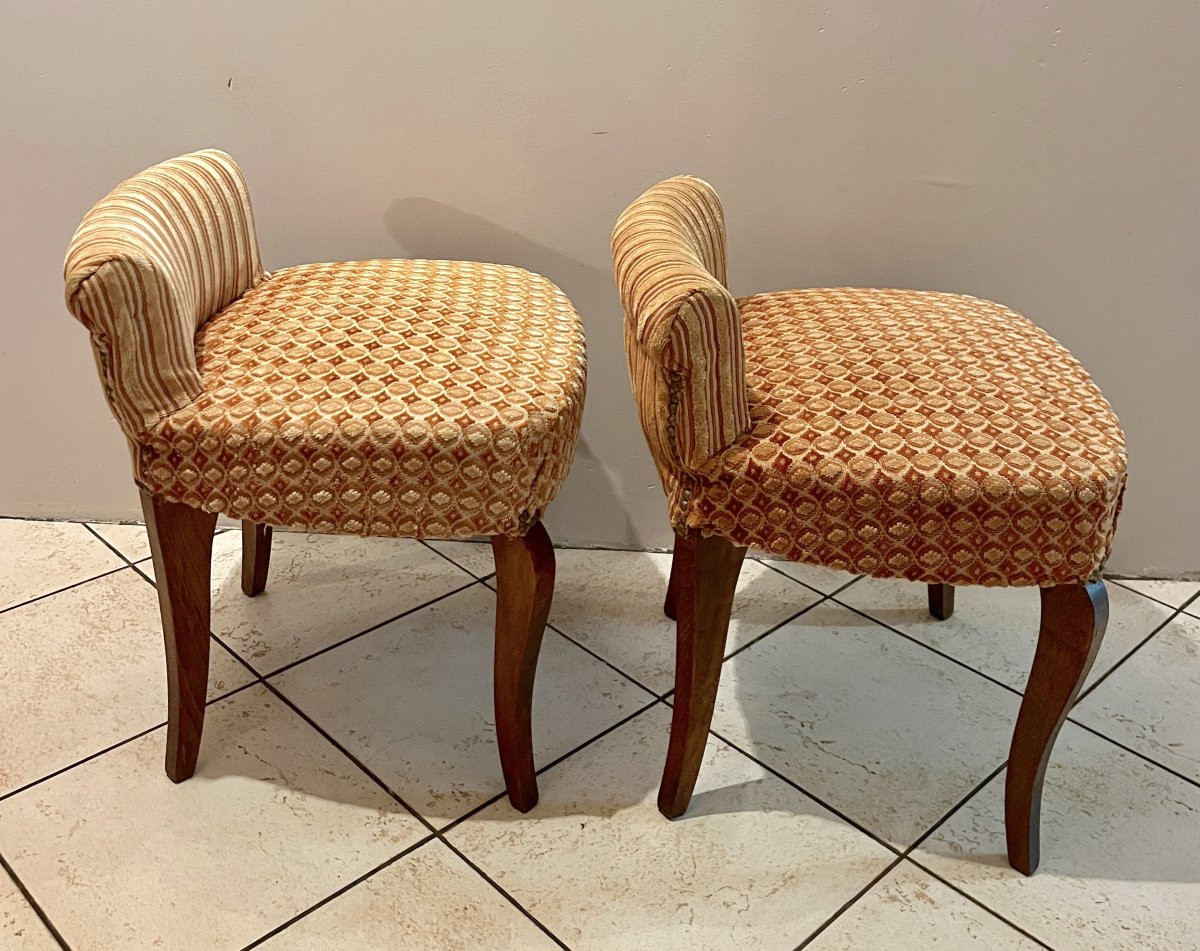 Pair Of Small Armchairs From The 50s-photo-2