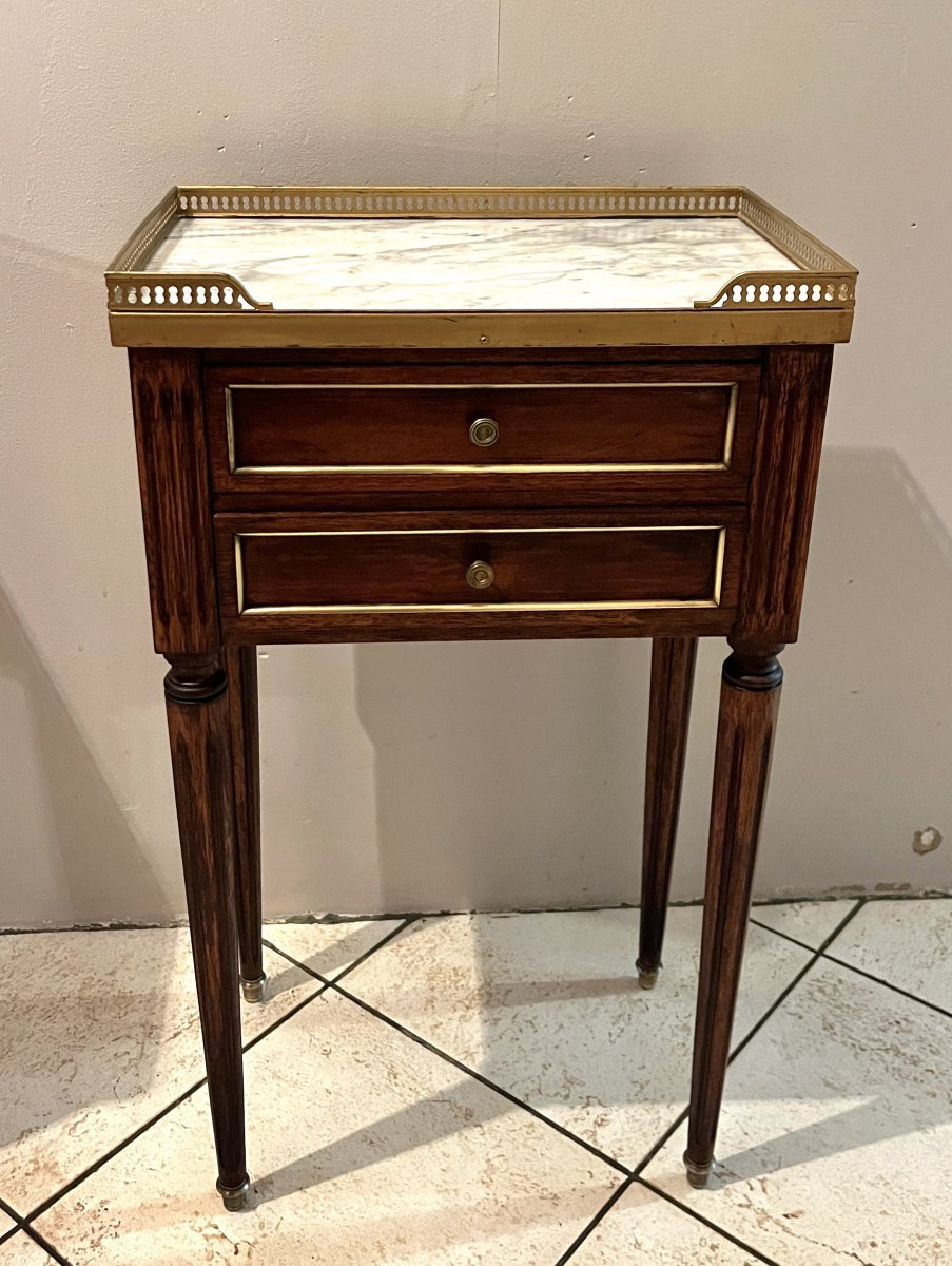 Paire de chevets style LXVI en acajou-photo-6