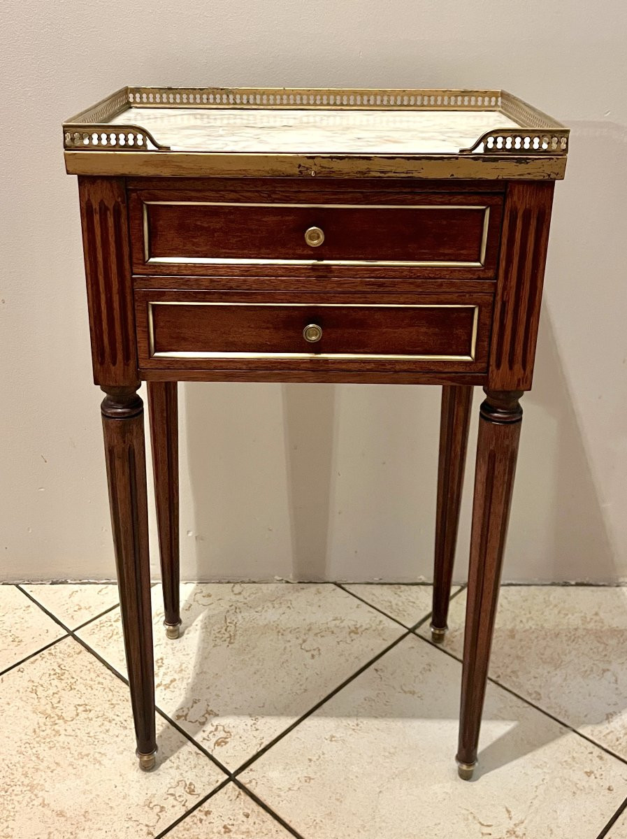 Paire de chevets style LXVI en acajou-photo-7