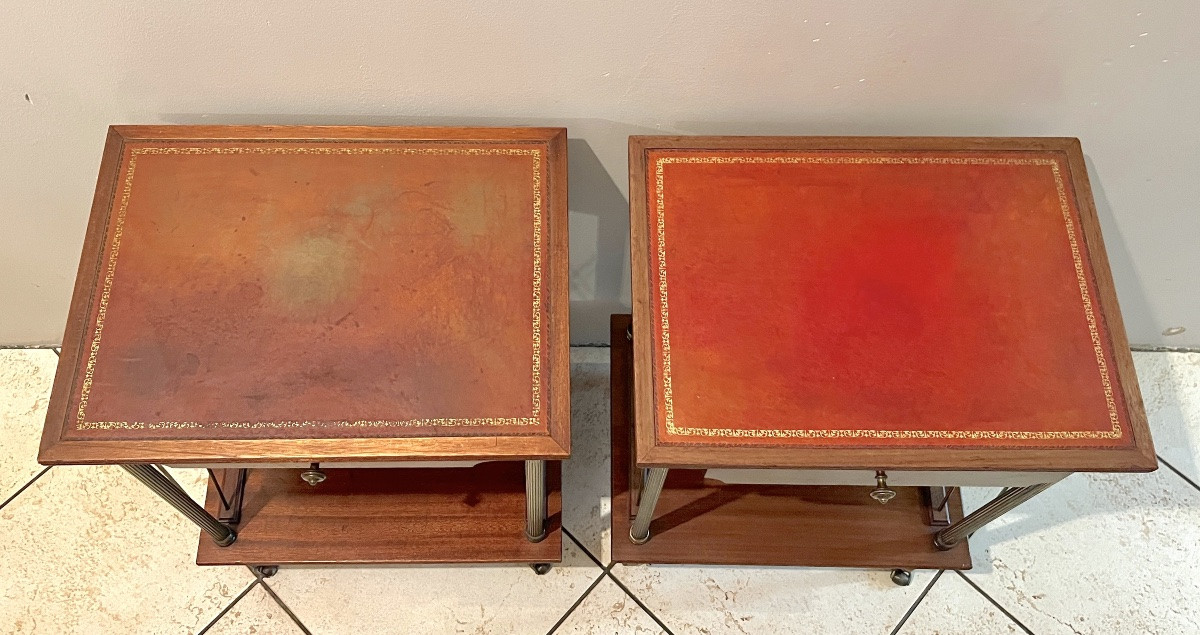 Pair Of Neoclassical Bedside Tables Circa 1960/1970-photo-4