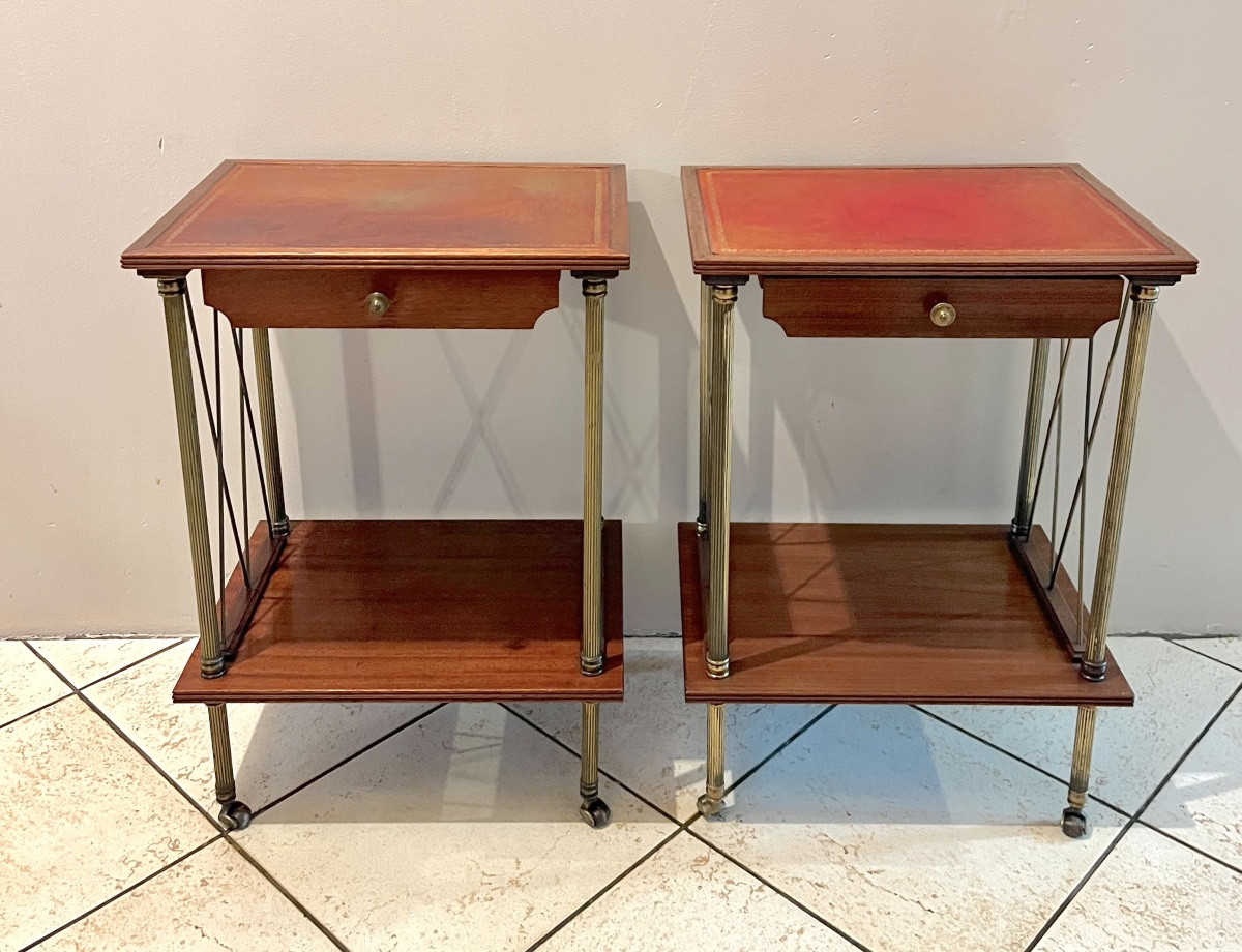 Pair Of Neoclassical Bedside Tables Circa 1960/1970