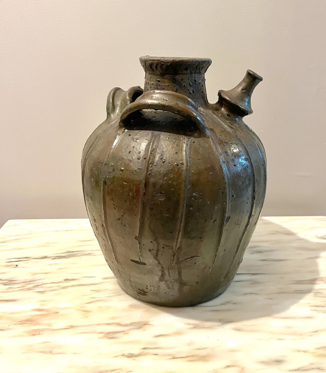Auvergne Glazed Earthenware Oil Jar 18th Century